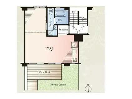 ホシノタニ団地(ワンルーム/1階)の間取り写真