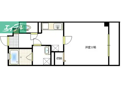 GRAND HILLS東古松(1K/5階)の間取り写真