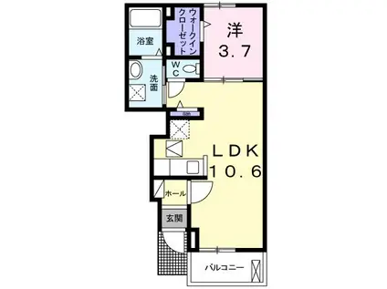 アヴァンギャルド(1LDK/1階)の間取り写真