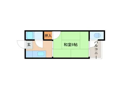 レジデンスマエダ(1K/2階)の間取り写真