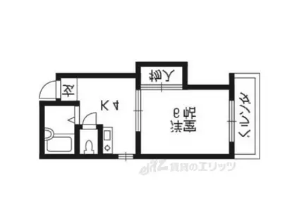 サンライズマンション(1K/3階)の間取り写真