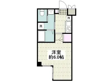 アールエス湘南平塚(1K/1階)の間取り写真