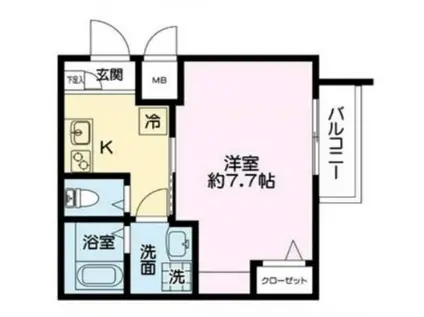 明石エヌエムスワサントユイット(1K/3階)の間取り写真