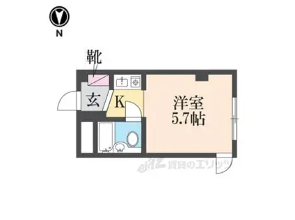 ききょう元町ビル(ワンルーム/2階)の間取り写真