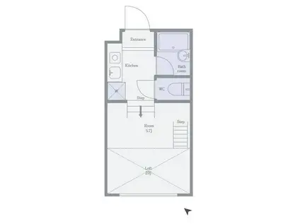 KA.MAISON(ワンルーム/1階)の間取り写真