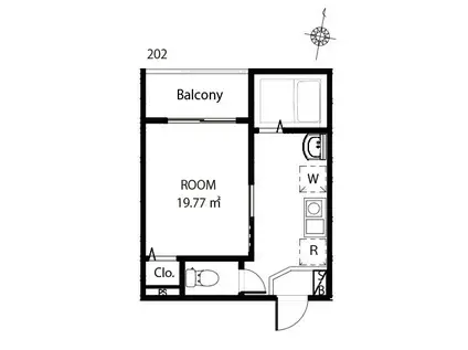 MELDIA西川口II(1K/3階)の間取り写真