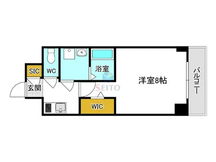 ファーストフィオーレ江坂ラディール(1K/1階)の間取り写真