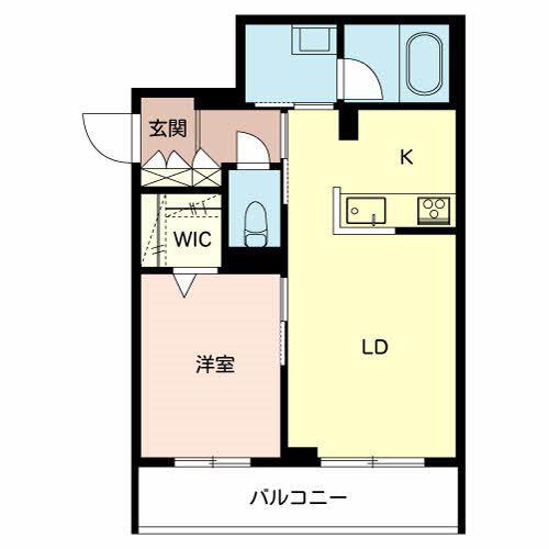シャーメゾン 姫路W(1LDK/2階)の間取り写真