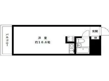 パレドール文京メトロプラザ I(ワンルーム/3階)の間取り写真