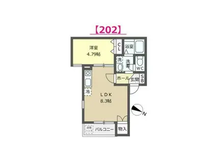 KDT-BOXII(1LDK/2階)の間取り写真