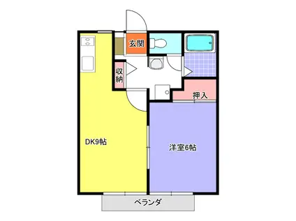 プリマベーラ(1LDK/2階)の間取り写真