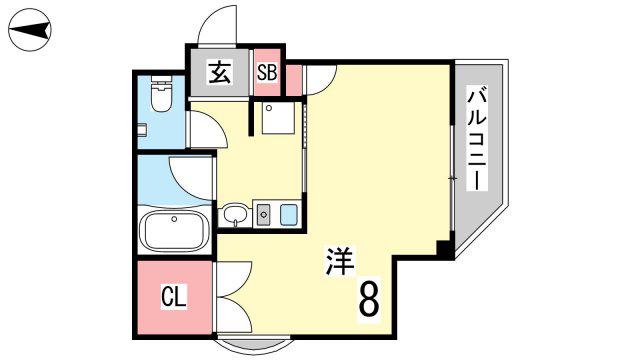 ハイムアンゲネーム(1K/1階)の間取り写真