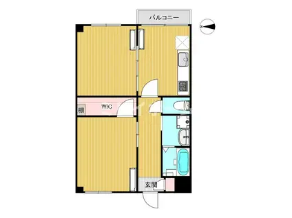 高浜レジデンス(2DK/4階)の間取り写真