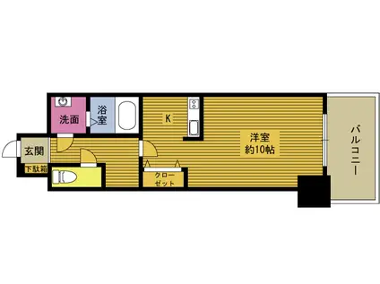 セントラルコート大分駅前(ワンルーム/8階)の間取り写真