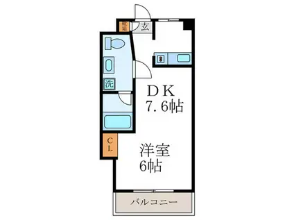 リバーロード高野(1DK/3階)の間取り写真