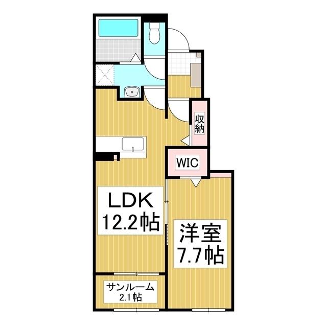 メゾンボヌール(1LDK/1階)の間取り写真