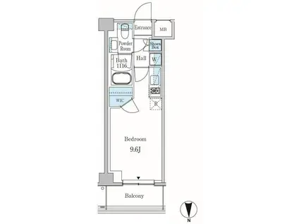 パークアクシス東蒲田(ワンルーム/6階)の間取り写真