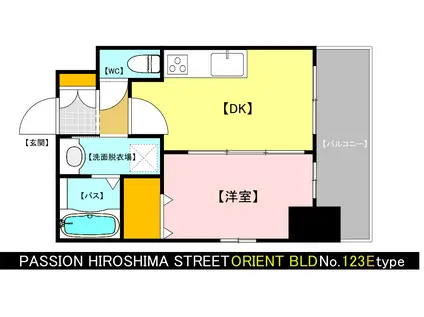 ORIENT BLD NO123(1DK/2階)の間取り写真