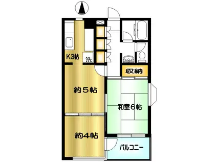 アーバン祖師谷(3K/1階)の間取り写真