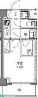 S-RESIDENCE行徳(1K/4階)の間取り写真