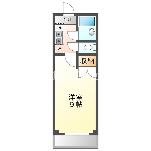 パレス板倉(1K/2階)の間取り写真