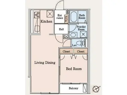 ハイメゾンユー(1LDK/2階)の間取り写真