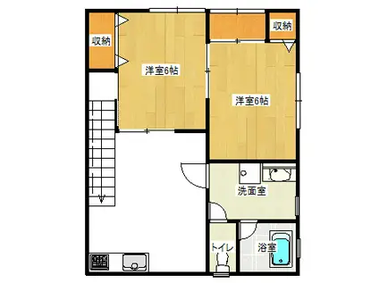 ユーアイ(2DK/2階)の間取り写真