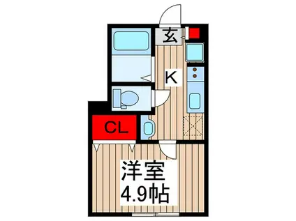 TRINITY 日進町(1K/2階)の間取り写真
