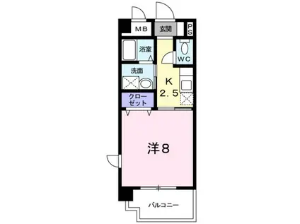 アヴニールヌーヴォー(1K/6階)の間取り写真