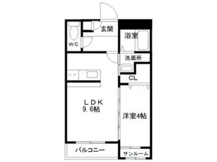 コンフォール(1LDK/3階)の間取り写真