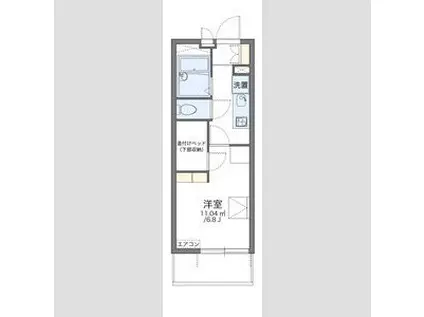 レオパレスウィステリアI(1K/3階)の間取り写真