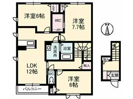 サン・プレジオ美(3LDK/1階)の間取り写真