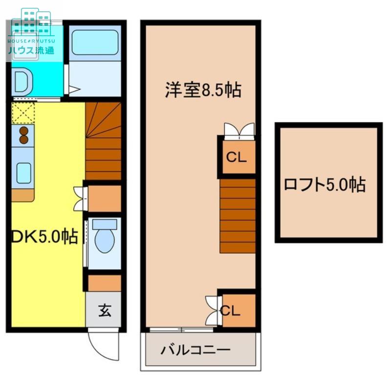 カロンHAYAMA(1DK/1階)の間取り写真