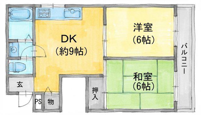 サニーコート豊中(3LDK/3階)の間取り写真