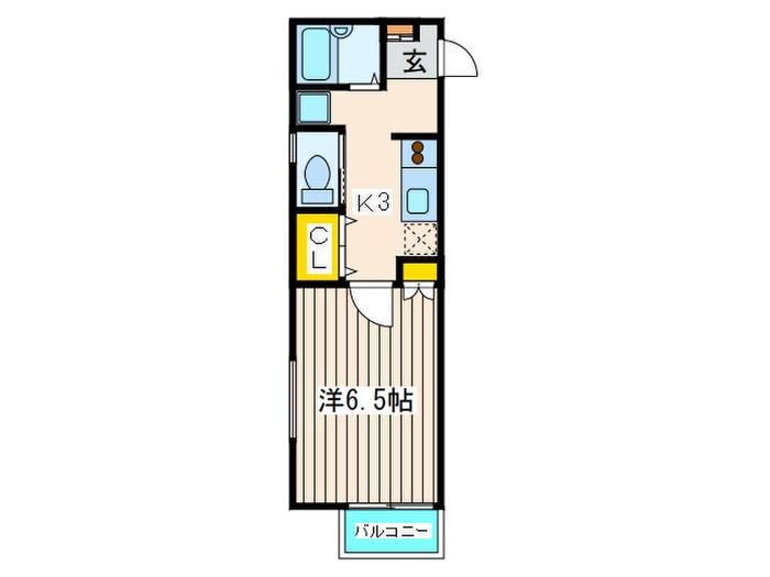 8XWAKO(1K/1階)の間取り写真