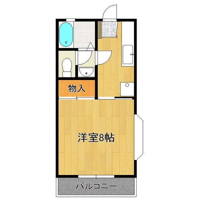 サンハイツみやび2(1K/2階)の間取り写真