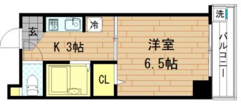 ビルアイ(1K/4階)の間取り写真