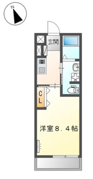 CASA21(1K/2階)の間取り写真