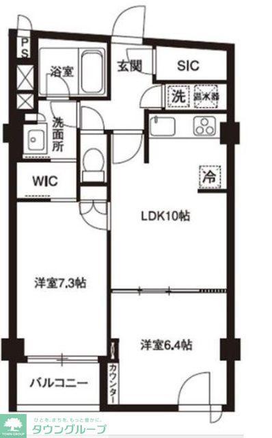 アーバンパーク代官山I(2LDK/2階)の間取り写真