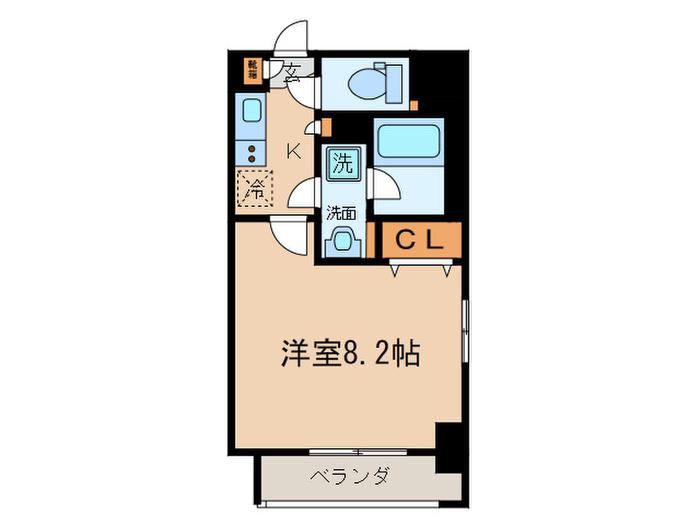 コスモナーレ千種(1K/2階)の間取り写真