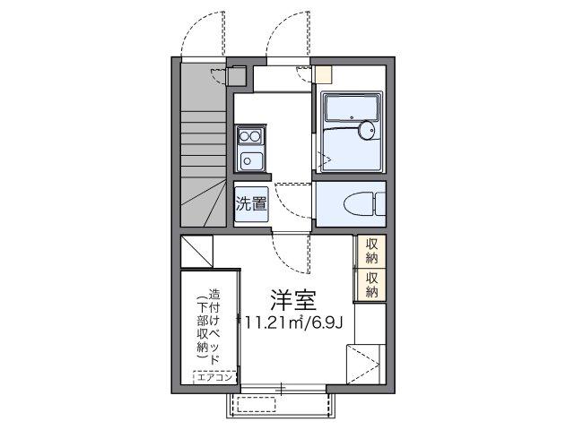 レオパレス吹上の杜(1K/1階)の間取り写真