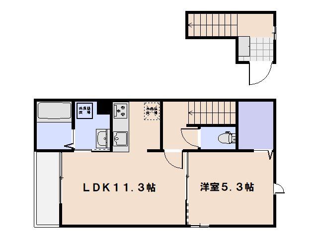 ロータス(1LDK/2階)の間取り写真