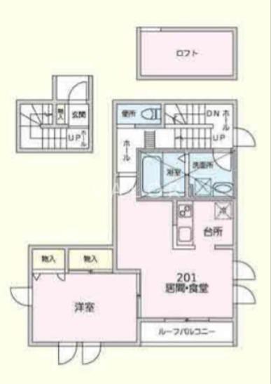 グランオネスト中町(1LDK/2階)の間取り写真