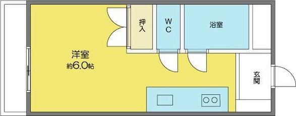シャンテ逢和III(ワンルーム/2階)の間取り写真