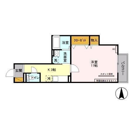 コトータカイチ(1K/1階)の間取り写真