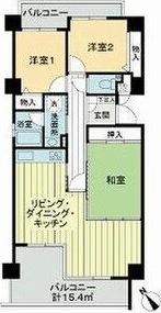 ライオンズマンション八事石坂(3LDK/7階)の間取り写真