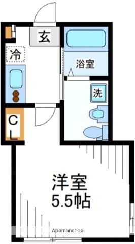 セントラルヒルズ横浜山手(1K/1階)の間取り写真