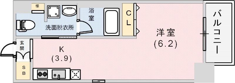ライフデザイン三宮東(1K/5階)の間取り写真