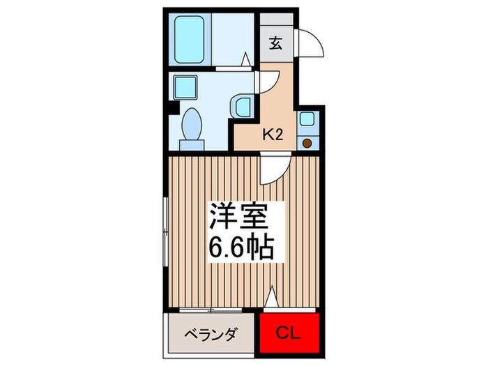 サンフラワーIII(1K/4階)の間取り写真