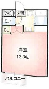 THUマンション(1K/5階)の間取り写真